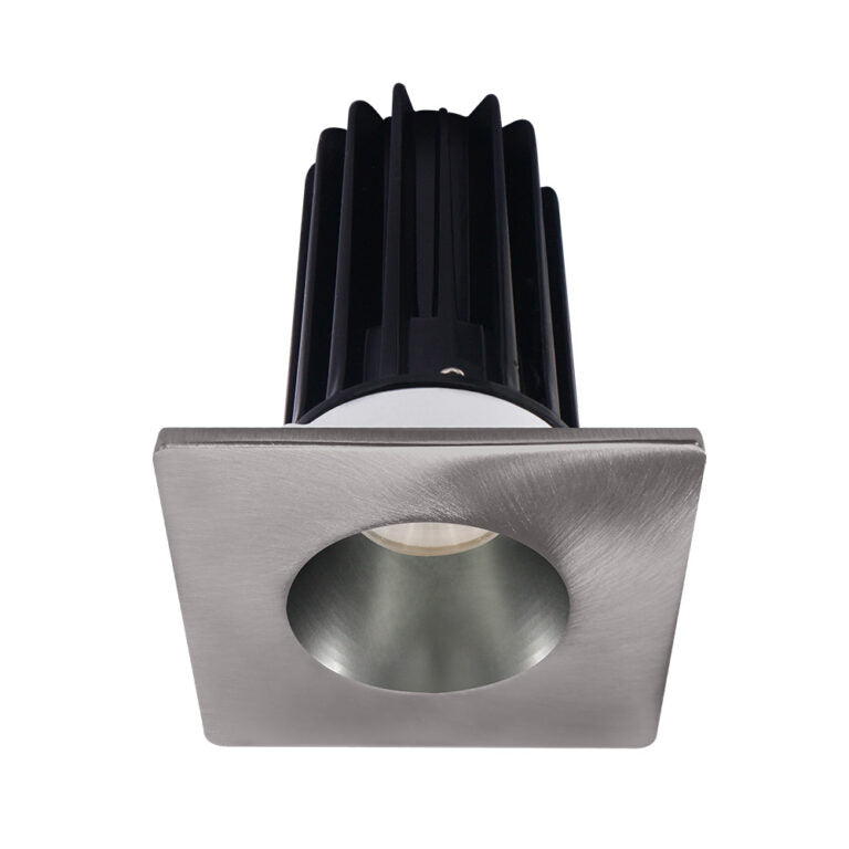 Lotus LED Lights LED-2-S15W-40K-2RRCH-2STBN-24D 2 inch Recessed Downlight 15W LED 4000K 1020 lm - 24° Beam Angle - Chrome Reflector - Square Brushed Nickel Trim - Type IC Damp Air-Tight T24 CRI 90+