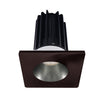 Lotus LED Lights LED-2-S15W-5CCT-2RRDM-2STBZ-60D 2 inch Recessed Downlight 15W LED 5CCT 1000 lm - 60° Beam Angle - Diamond Reflector - Square Bronze Trim - Type IC Damp Air-Tight T24 CRI 90+