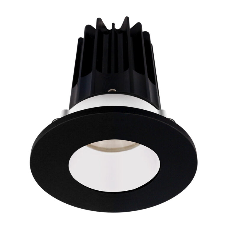 Lotus LED Lights LED-2-S15W-3018K-2RRWH-2RTBK-60D 2 inch Recessed Downlight 15W LED Dim to Warm 3000-1800K 800 lm - 60° Beam Angle - White Reflector - Round Black Trim - Type IC Damp Air-Tight T24 CRI 90+
