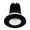 Lotus LED Lights LED-2-S15W-3018K-2RRWH-2RTBK-60D 2 inch Recessed Downlight 15W LED Dim to Warm 3000-1800K 800 lm - 60° Beam Angle - White Reflector - Round Black Trim - Type IC Damp Air-Tight T24 CRI 90+