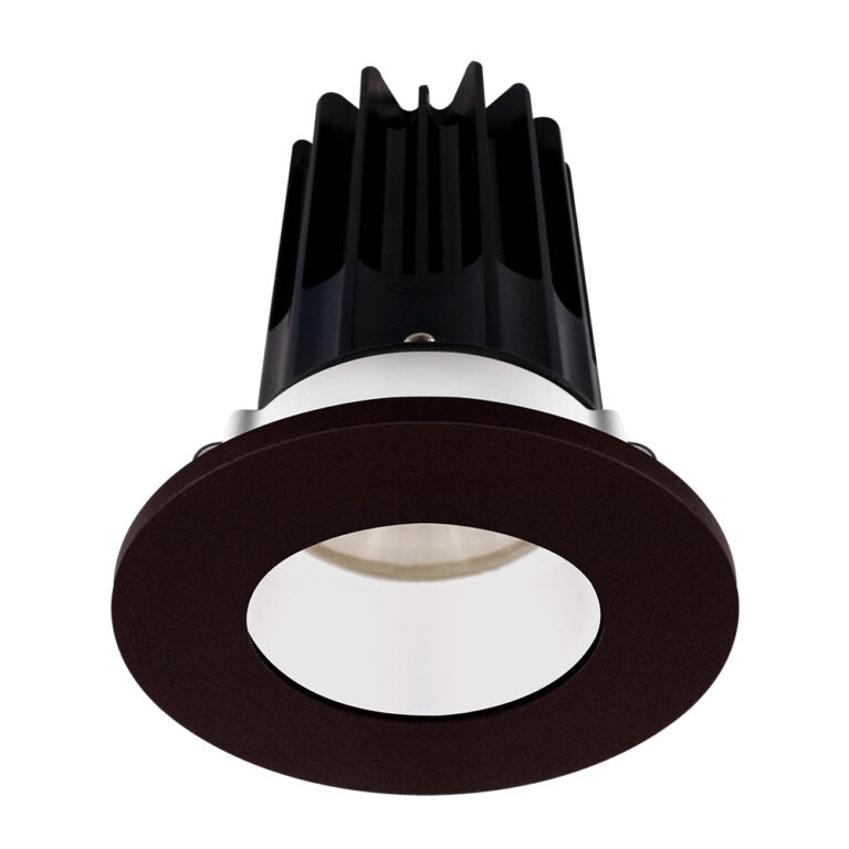 Lotus LED Lights LED-2-S15W-3018K-2RRWH-2RTBZ-60D 2 inch Recessed Downlight 15W LED Dim to Warm 3000-1800K 800 lm - 60° Beam Angle - White Reflector - Round Bronze Trim - Type IC Damp Air-Tight T24 CRI 90+