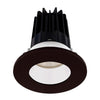 Lotus LED Lights LED-2-S15W-3018K-2RRWH-2RTBZ-60D 2 inch Recessed Downlight 15W LED Dim to Warm 3000-1800K 800 lm - 60° Beam Angle - White Reflector - Round Bronze Trim - Type IC Damp Air-Tight T24 CRI 90+