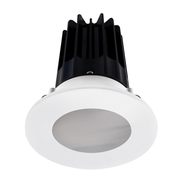 Lotus LED Lights LED-2-S15W-30K-2RRWH-2RST-24D 2 inch Recessed Downlight 15W LED 3000K 1000 lm - 24° Beam Angle - White Reflector - Round Shower Trim - Type IC Damp Air-Tight T24 CRI 90+