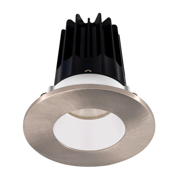 Lotus LED Lights LED-2-S8W2-30K-2RRWH-2RTBN-24D 2 inch Recessed Downlight 8W LED 3000K 600 lm - 24° Beam Angle - White Reflector - Round Brushed Nickel Trim - Type IC Damp Air-Tight T24 CRI 90+