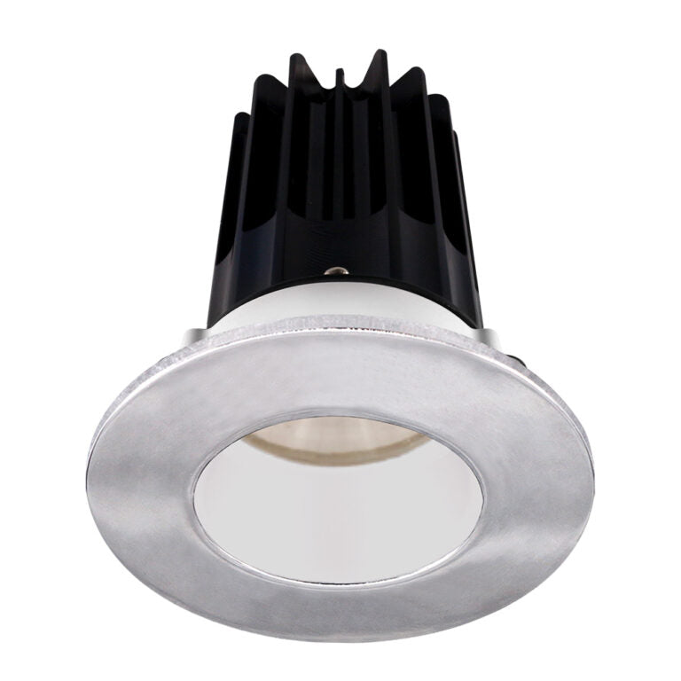 Lotus LED Lights LED-2-S15W-3018K-2RRWH-2RTCH-60D 2 inch Recessed Downlight 15W LED Dim to Warm 3000-1800K 800 lm - 60° Beam Angle - White Reflector - Round Chrome Trim - Type IC Damp Air-Tight T24 CRI 90+