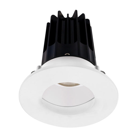 Lotus LED Lights LED-2-S8W2-3018K-2RRWH-2RWW-60D 2 inch Recessed Downlight 8W LED Dim to Warm 3000-1800K 600 lm - 60° Beam Angle - White Reflector - Round Wall Wash Trim - Type IC Damp Air-Tight T24 CRI 90+