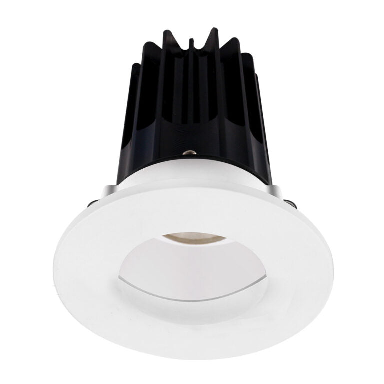 Lotus LED Lights LED-2-S15W-3018K-2RRWH-2RWW-60D 2 inch Recessed Downlight 15W LED Dim to Warm 3000-1800K 800 lm - 60° Beam Angle - White Reflector - Round Wall Wash Trim - Type IC Damp Air-Tight T24 CRI 90+