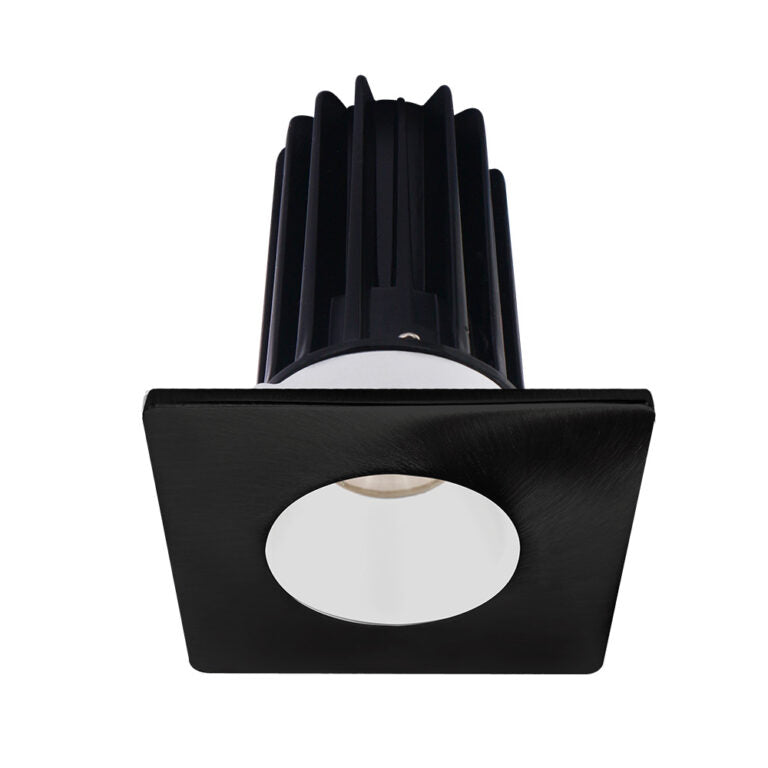 Lotus LED Lights LED-2-S15W-3018K-2RRWH-2STBK-60D 2 inch Recessed Downlight 15W LED Dim to Warm 3000-1800K 800 lm - 60° Beam Angle - White Reflector - Square Black Trim - Type IC Damp Air-Tight T24 CRI 90+