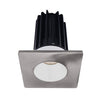 Lotus LED Lights LED-2-S15W-3018K-2RRWH-2STBN-60D 2 inch Recessed Downlight 15W LED Dim to Warm 3000-1800K 800 lm - 60° Beam Angle - White Reflector - Square Brushed Nickel Trim - Type IC Damp Air-Tight T24 CRI 90+