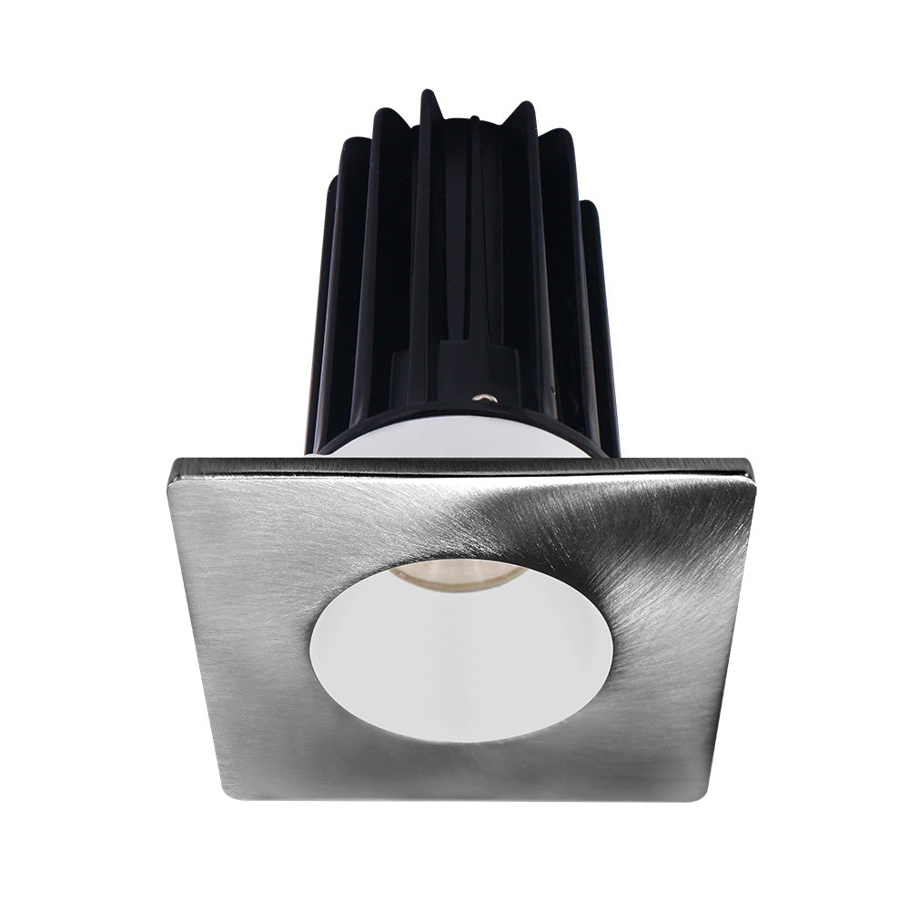 Lotus LED Lights LED-2-S15W-3018K-2RRWH-2STCH-60D 2 inch Recessed Downlight 15W LED Dim to Warm 3000-1800K 800 lm - 60° Beam Angle - White Reflector - Square Chrome Trim - Type IC Damp Air-Tight T24 CRI 90+