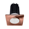 Lotus LED Lights LED-2-S15W-40K-2RRWH-2STCP-60D 2 inch Recessed Downlight 15W LED 4000K 1020 lm - 60° Beam Angle - White Reflector - Square Copper Trim - Type IC Damp Air-Tight T24 CRI 90+