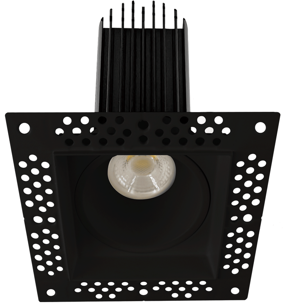 Lotus LED Lights LED-2-S15W-L5CCTBK-T-SQ-60D - 2 inch  Trimless Square Recessed LED - 15 Watt - Dim to Warm Invisible Trim