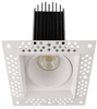 Lotus LED Lights LED-2-S15W-L5CCTWH-T-SQ-60D - 2 inch  Trimless Square Recessed LED - 15 Watt - Dim to Warm Invisible Trim