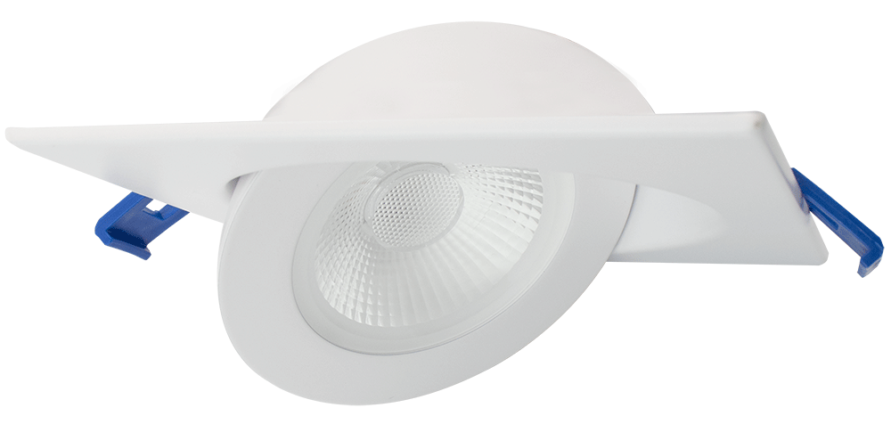 Lotus LED Lights 4 inch Square Floating Gimbal Recessed LED 9W 5CCT 2700K to 5000K White 740-855 lm - 24 Deg. Beam