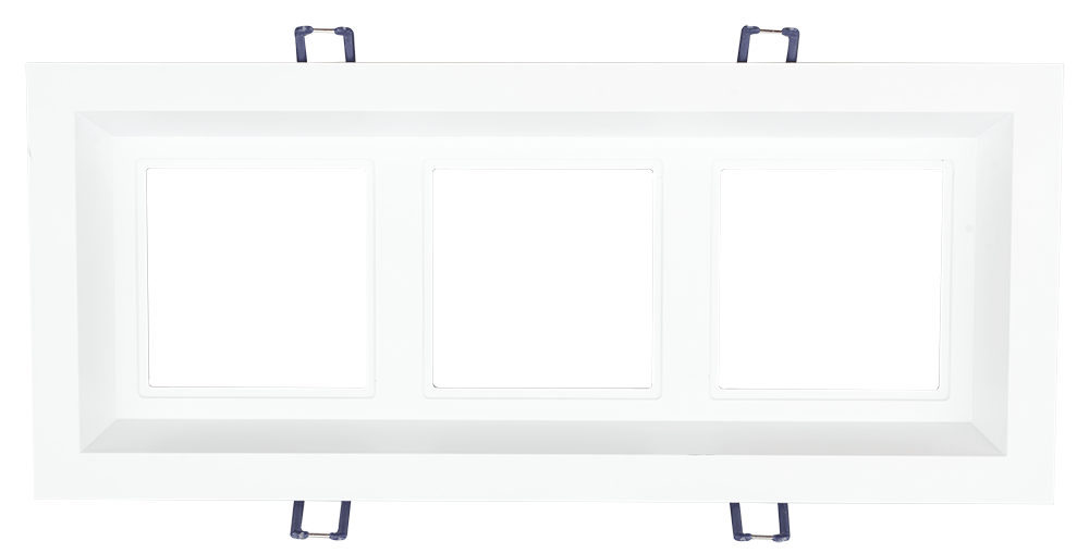 Lotus LED Lights LLL-M3-WH Multi 3-Head Mounting Fixture for 3" Square Thin Trim LED Recessed Lights | White | Fits LSG3-TT