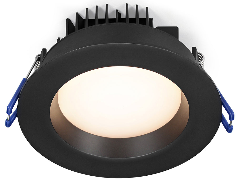 Lotus LED Lights LL4SR-5CCT-BK - 4 inch Square Plenum Rated LED Downlight - 14.5 Watt - 5CCT Selectable - Black Trim - 90 Deg.Beam Spread