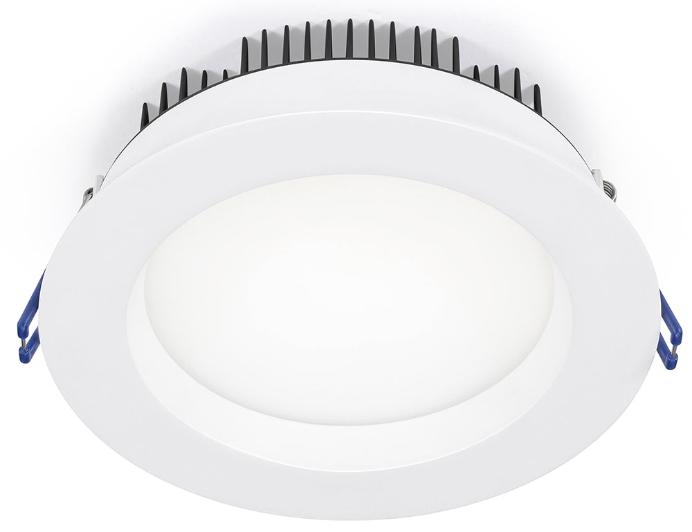 Lotus LED Lights LL6RR-5CCT-WH - 6 inch Round Regressed Open Plenum LED  Downlight - 17 Watt - 5CCT Selectable - White Trim