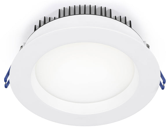 Lotus LED Lights LL6RR-5CCT-WH - 6 inch Round Regressed Open Plenum LED  Downlight - 17 Watt - 5CCT Selectable - White Trim