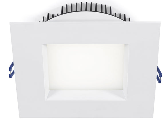 Lotus LED Lights LL6SR-5CCT-WH - 6 inch Square Regressed Open Plenum LED  Downlight - 18 Watt - 5CCT Selectable - White Trim