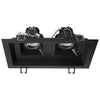Lotus LED Lights Multi 2 Head Fixture - 3 inch Square Regressed Gimbal LED High Output - 5CCT - Black Head - Black Trim
