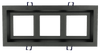Lotus LLL-M3-BK Multi 3-Head Mounting Fixture for 3" Square Thin Trim LED Recessed Lights | Black | Fits LSG3-TT