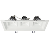 Lotus LED Lights Multi 2 Head Fixture - 3 inch Square Regressed Gimbal LED High Output - 5CCT - White Head - White Trim