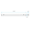 LUXRITE LR25227 8-FT LED Linear Light Fixture – 3CCT & Wattage Selectable, Slim