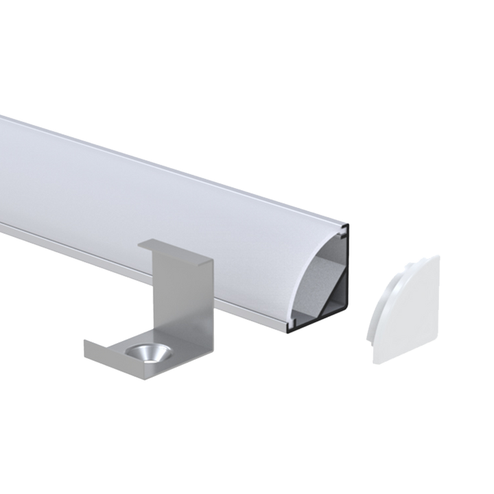 Luxrite LR43290 96 inch Corner Mount Channel - LED/CNLC/V1/8/PC/KIT