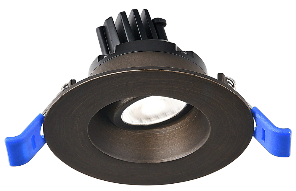 Lotus LED Lights LRG2-3018K-HO-ORB - 2 inch Regressed Gimbal LED - High Output - Oil Rubbed Bronze - 5.5 Watt - Dim to Warm - Bronze Trim