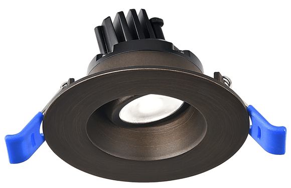 Lotus LED Lights LRG2-35K-HO-ORB - 2 inch Regressed Gimbal LED - High Output - Oil Rubbed Bronze - 5.5 Watt - Cool White Bronze Trim