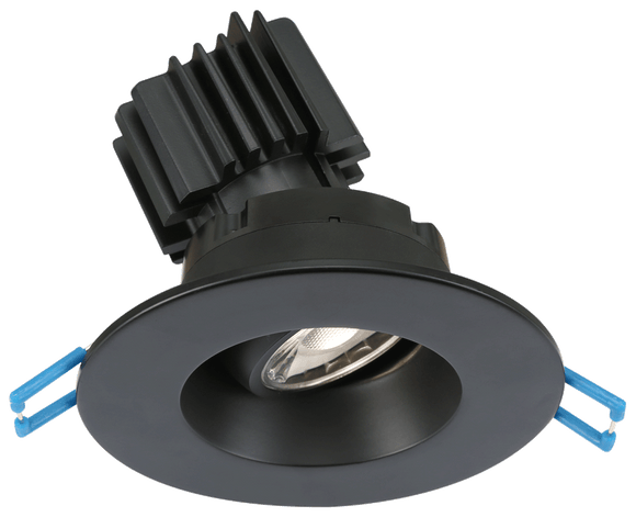 Lotus LED Lights LRG3-4CCT+DTW-HO-BK - 3 Inch Black Regressed Gimbal LED Downlight - 11 Watt - 4CCT + Dim to Warm