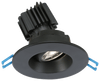 Lotus LED Lights LRG3-4CCT+DTW-HO-BK - 3 Inch Black Regressed Gimbal LED Downlight - 11 Watt - 4CCT + Dim to Warm