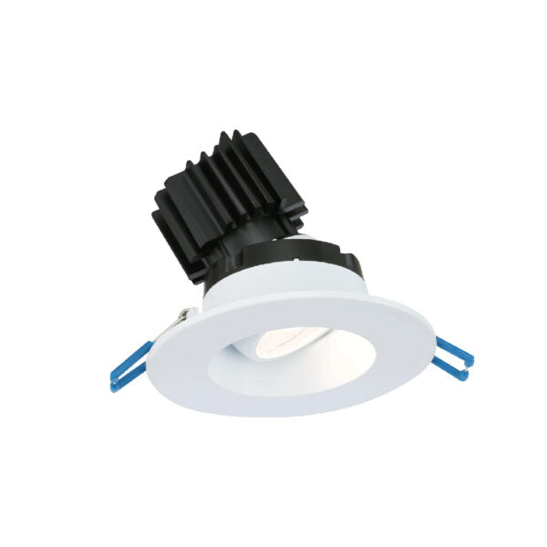 Lotus LED Lights - 3 Inch Regressed - Round Gimbal LED Downlight - 38 Degree Beam Angle - 20 Degree Tilt - 360 Degree Rotation
