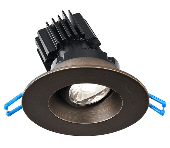 Lotus LED Lights LRG3-4CCT+DTW-HO-ORB - 3 Inch Oil Rubbed Bronze Regressed Gimbal LED Downlight - 11 Watt - 4CCT + Dim to Warm