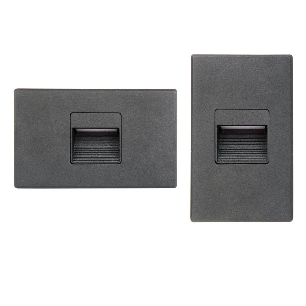 Lotus LED Lights LSD09-5CCT-24V-BK - Step Light LED Vertical / Horizontal Mount - 2.5 Watt - 5CCT Selectable - Black Trim