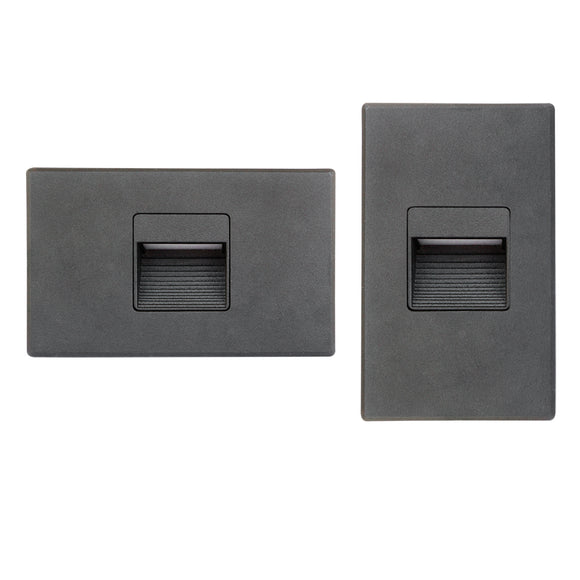 Lotus LED Lights LSD09-5CCT-24V-BK - Step Light LED Vertical / Horizontal Mount - 2.5 Watt - 5CCT Selectable - Black Trim