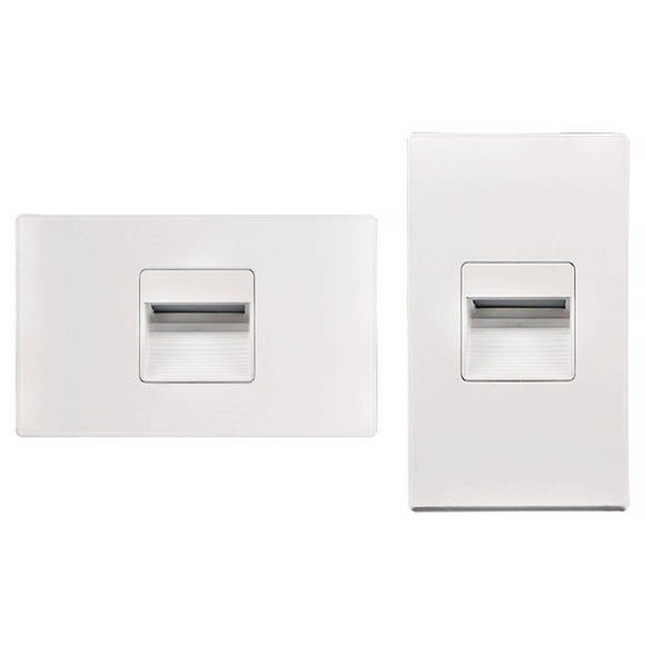 Lotus LED Lights LSD09-5CCT-24V-WH - Step Light LED Vertical / Horizontal Mount - 2.5 Watt - 5CCT Selectable - White Trim