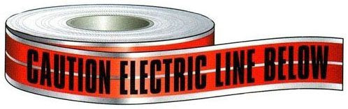 Morris Products 69044 Detectable Tape 'Caution Buried Fiber Optic Line Below' 6" X 1000'