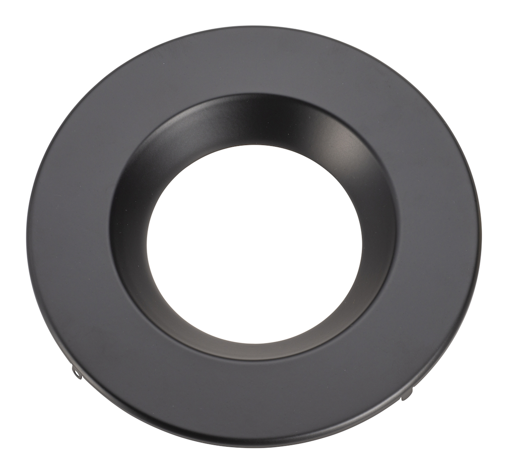 TOPAZ-RTL6-TRIM-BL-S - 6" Round LED Trim – Black Smooth Finish, 24-Pack