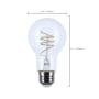 SATCO S10521 6W A19 Clear LED Light Bulb – 2700K Warm White