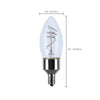 SATCO S10523 4W B11 Clear LED Filament Bulb 2700K