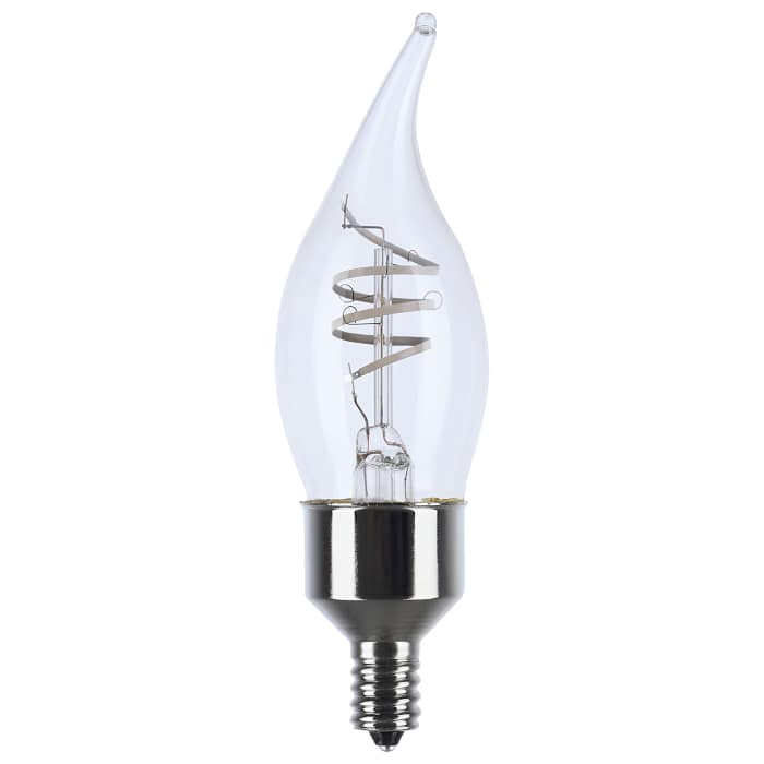SATCO S10524 4W CA11 Clear LED Filament Bulb 2700K