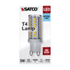 SATCO S11239 - 5W LED G9 Bulb – 5000K Daylight, Clear, Dimmable, 120V