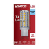 SATCO S11239 - 5W LED G9 Bulb – 5000K Daylight, Clear, Dimmable, 120V
