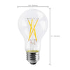 SATCO S11355 - 8W A19 Clear LED Light Bulb - 3000K Warm White 120V