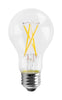 SATCO S11355 - 8W A19 Clear LED Light Bulb - 3000K Warm White 120V