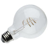 SATCO S11522 6W G25 Clear LED Globe Bulb – Coil Filament, 2700K Warm White, 120V