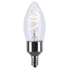 SATCO S11525 4W B11 Clear LED Filament Coil Bulb – 2700K Warm White, 120V