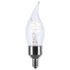 SATCO S11526 4W CA11 Clear LED Filament Coil Bulb – 2700K Warm White, 120V