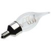 SATCO S11526 4W CA11 Clear LED Filament Coil Bulb – 2700K Warm White, 120V